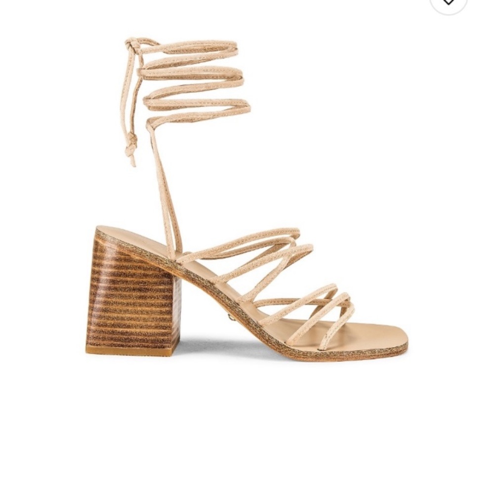 RAYE cross sandal nude